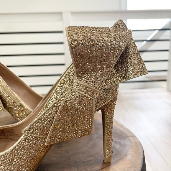 NWT 6.5 7.5 bow INC International concepts sparkly heels - Picture 12 of 13